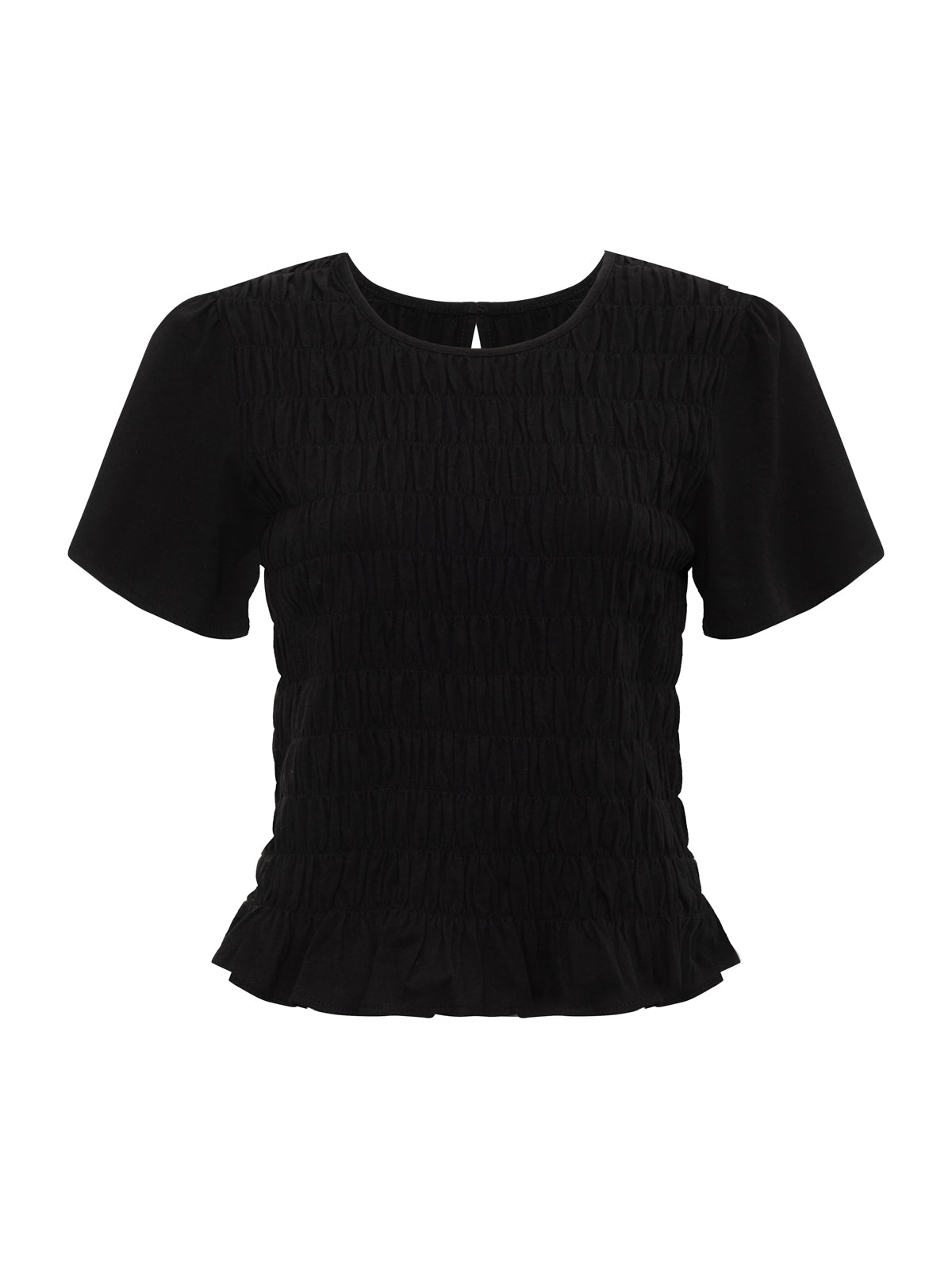 BETTER TOGETHER SMOCKED TOP BLACK | Sanctuary Clothing