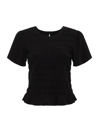 BETTER TOGETHER SMOCKED TOP BLACK | Sanctuary Clothing