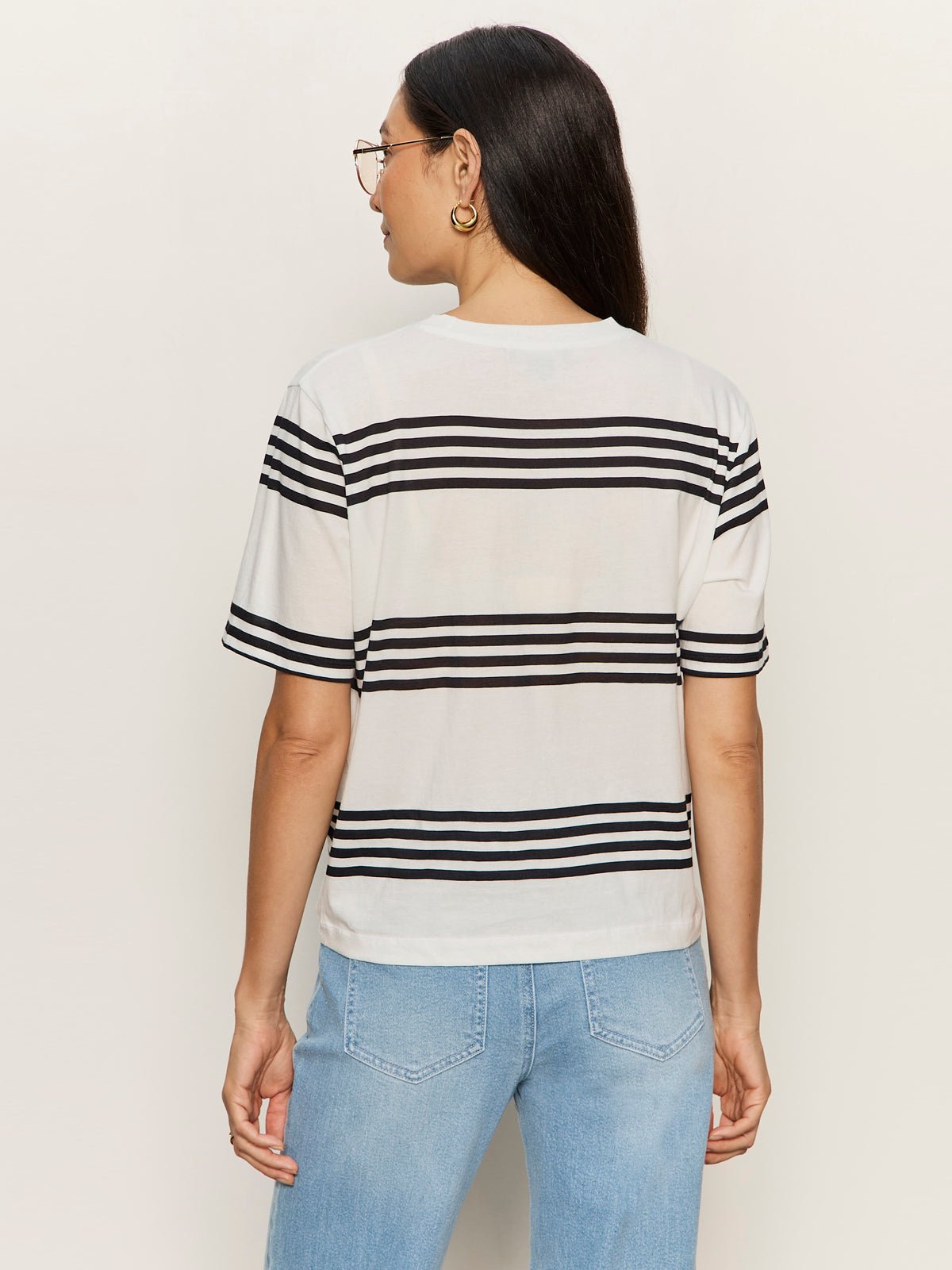 TUCK IT UNDER TEE CHALK / BLACK STRIPE | Sanctuary Clothing
