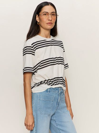 TUCK IT UNDER TEE CHALK / BLACK STRIPE | Sanctuary Clothing