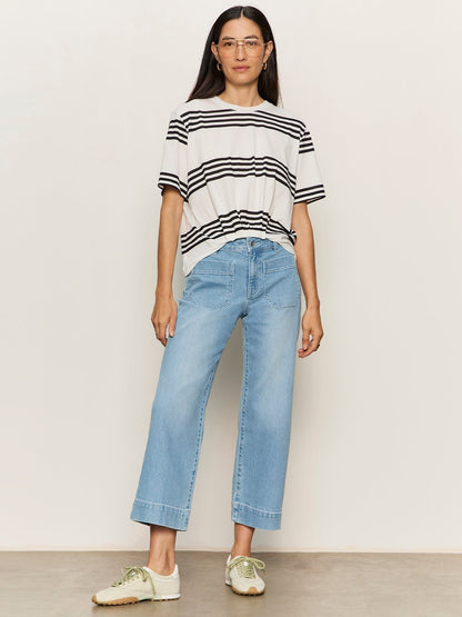 TUCK IT UNDER TEE CHALK / BLACK STRIPE | Sanctuary Clothing
