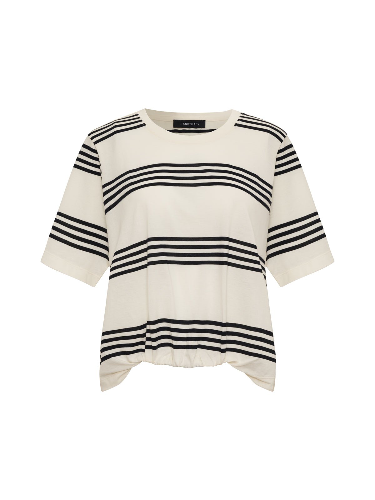 TUCK IT UNDER TEE CHALK / BLACK STRIPE | Sanctuary Clothing