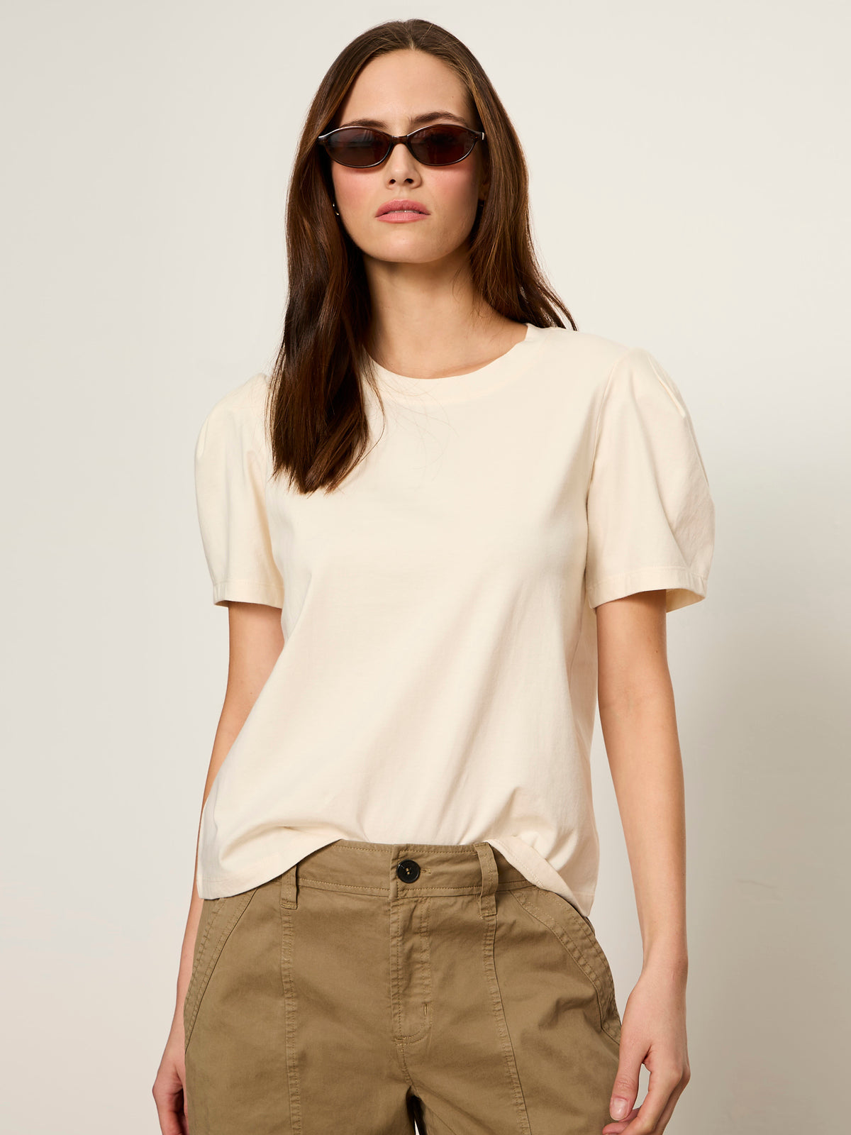 PLEATED TEE COLLAGEN | Sanctuary Clothing