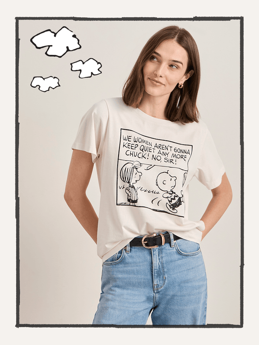 AREN'T GONNA KEEP QUIET TEE PINK MILK | Sanctuary Clothing