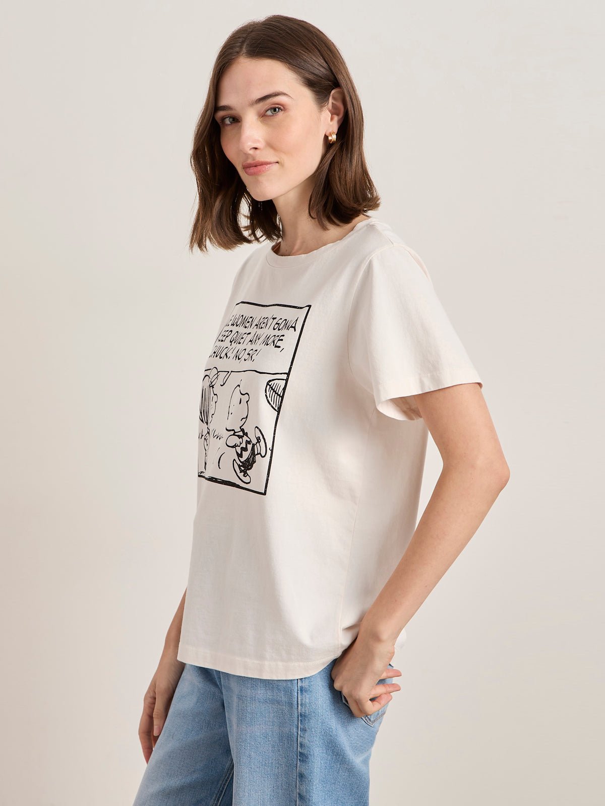 AREN'T GONNA KEEP QUIET TEE PINK MILK | Sanctuary Clothing