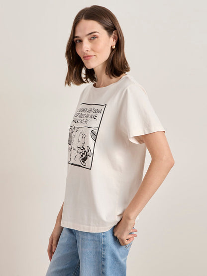 AREN'T GONNA KEEP QUIET TEE PINK MILK | Sanctuary Clothing