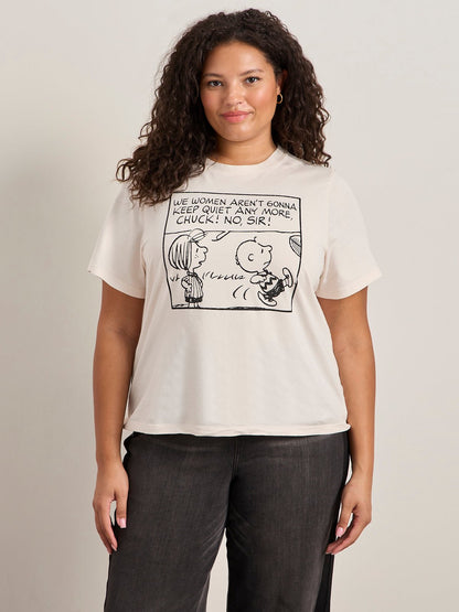 AREN'T GONNA KEEP QUIET TEE PINK MILK | Sanctuary Clothing