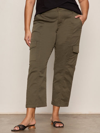 Rebel Straight Crop Pant Fatigue Extended Sizing | Sanctuary Clothing