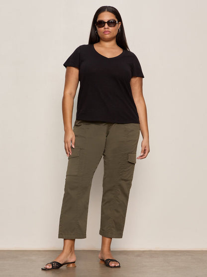 Rebel Straight Crop Pant Fatigue Extended Sizing | Sanctuary Clothing
