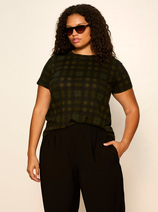 The Perfect Tee Forest Plaid Extended Sizing | Sanctuary Clothing