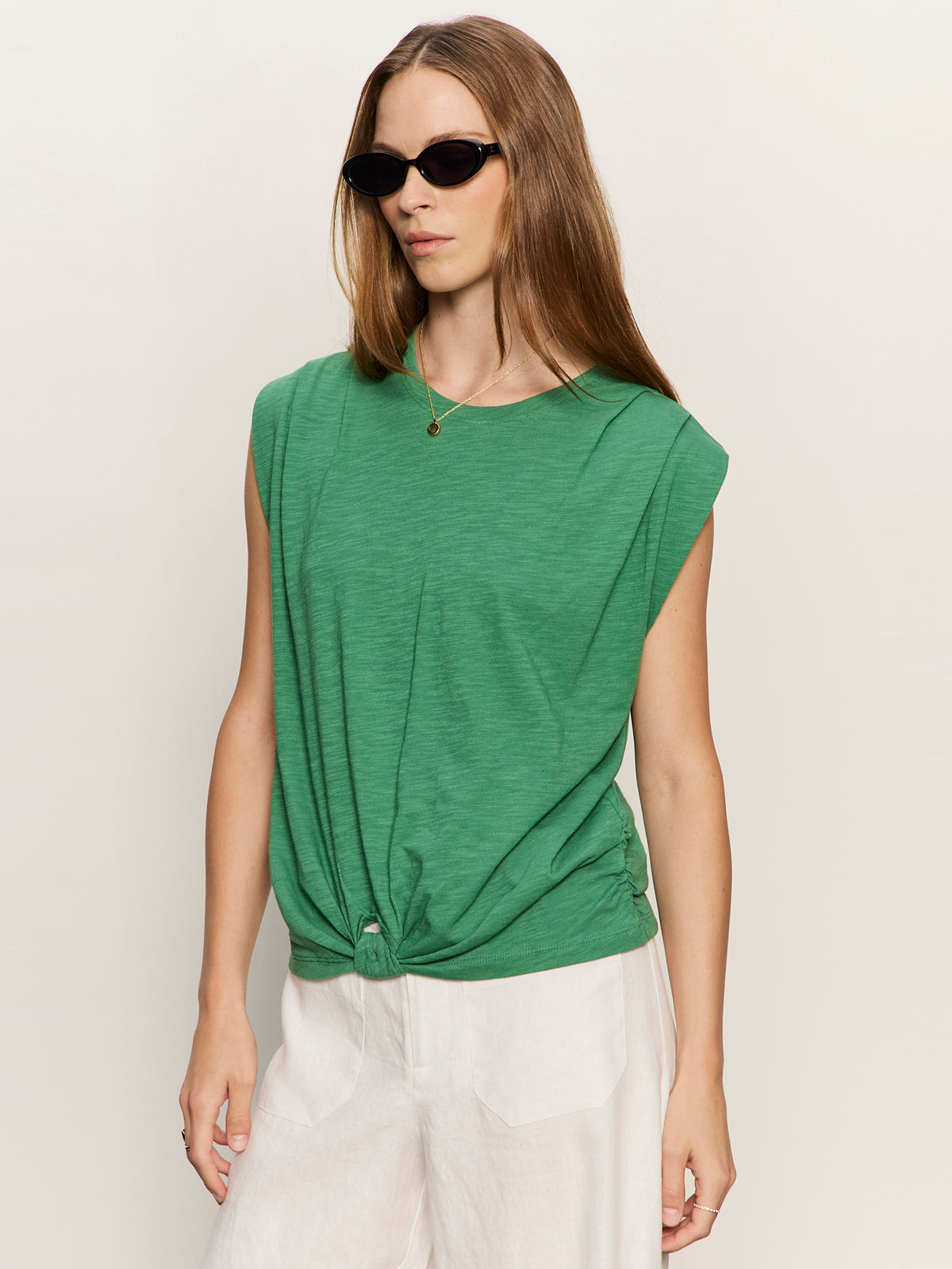KNOTTED MUSCLE TEE GREEN JUICE | Sanctuary Clothing