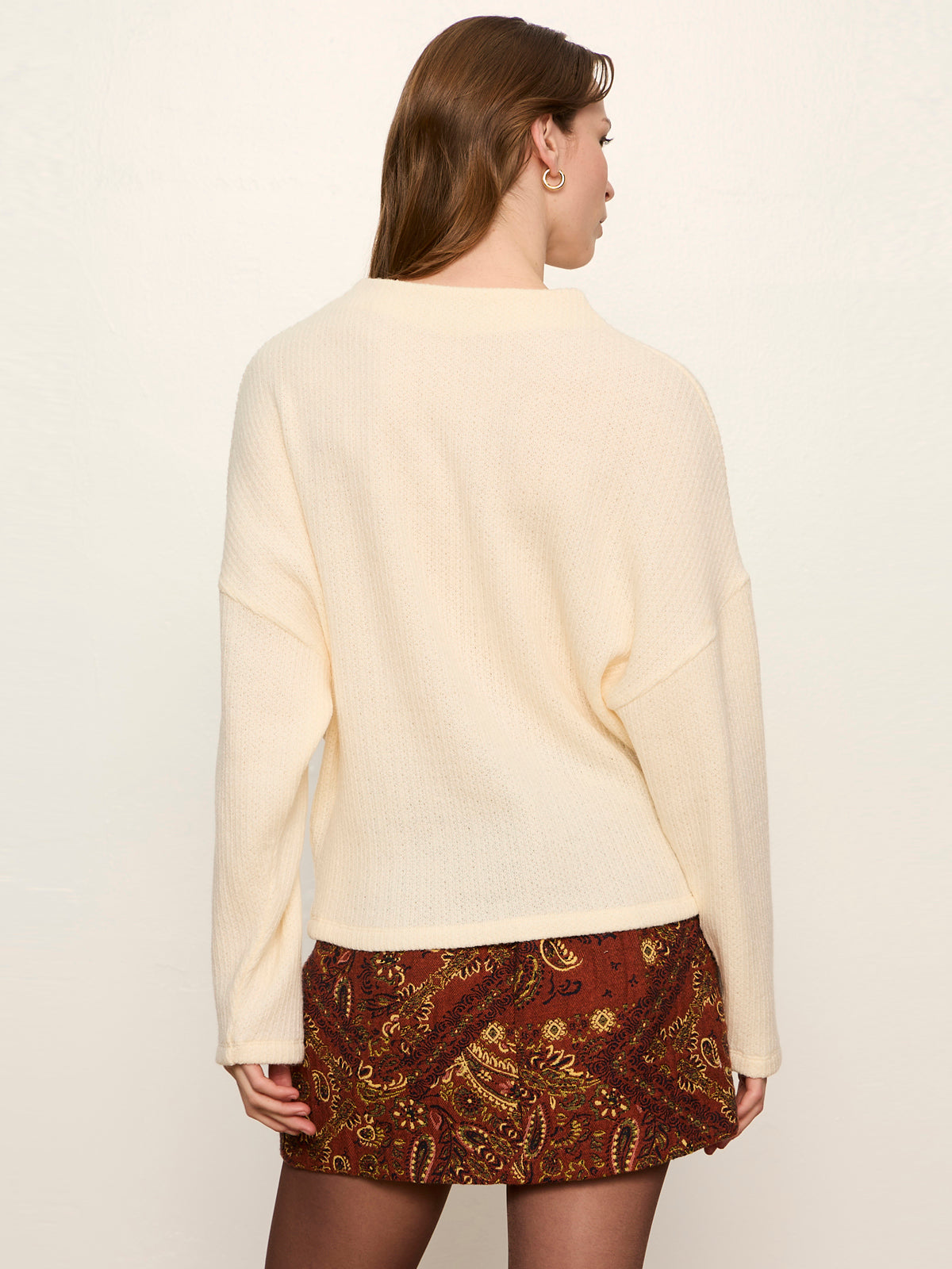 Ribbed Dolman Sweatshirt Bone | Sanctuary Clothing