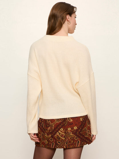 Ribbed Dolman Sweatshirt Bone | Sanctuary Clothing