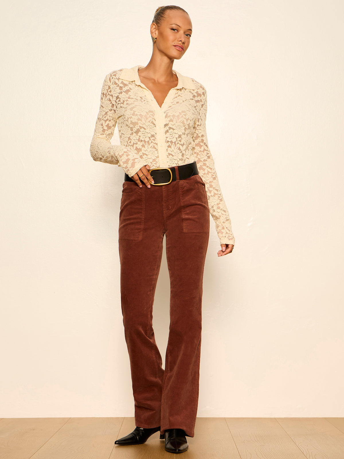 Dreamer Lace Shirt Bone | Sanctuary Clothing