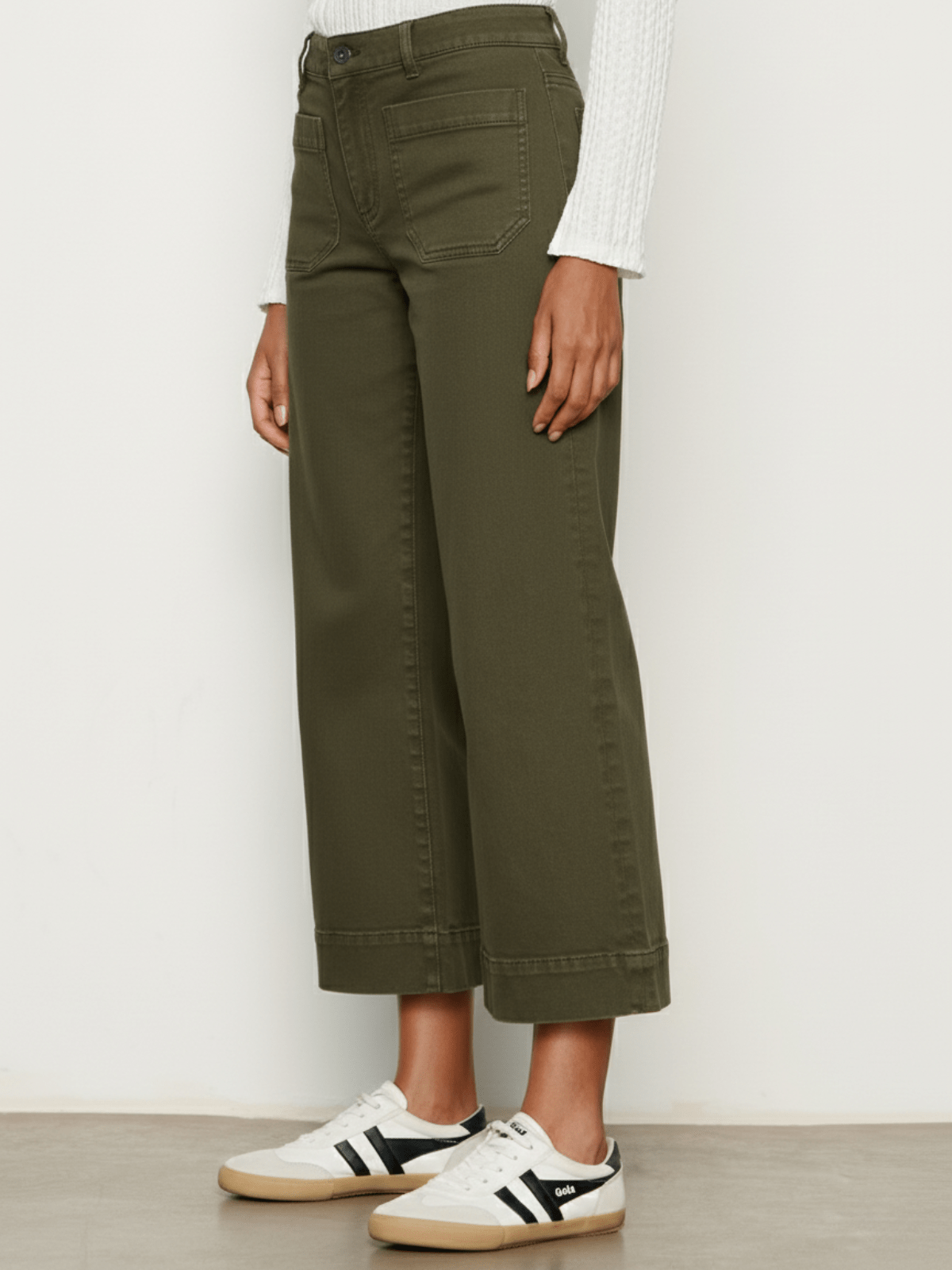 The Marine Jean Crop Covert Green Petite Sizing | Sanctuary Clothing