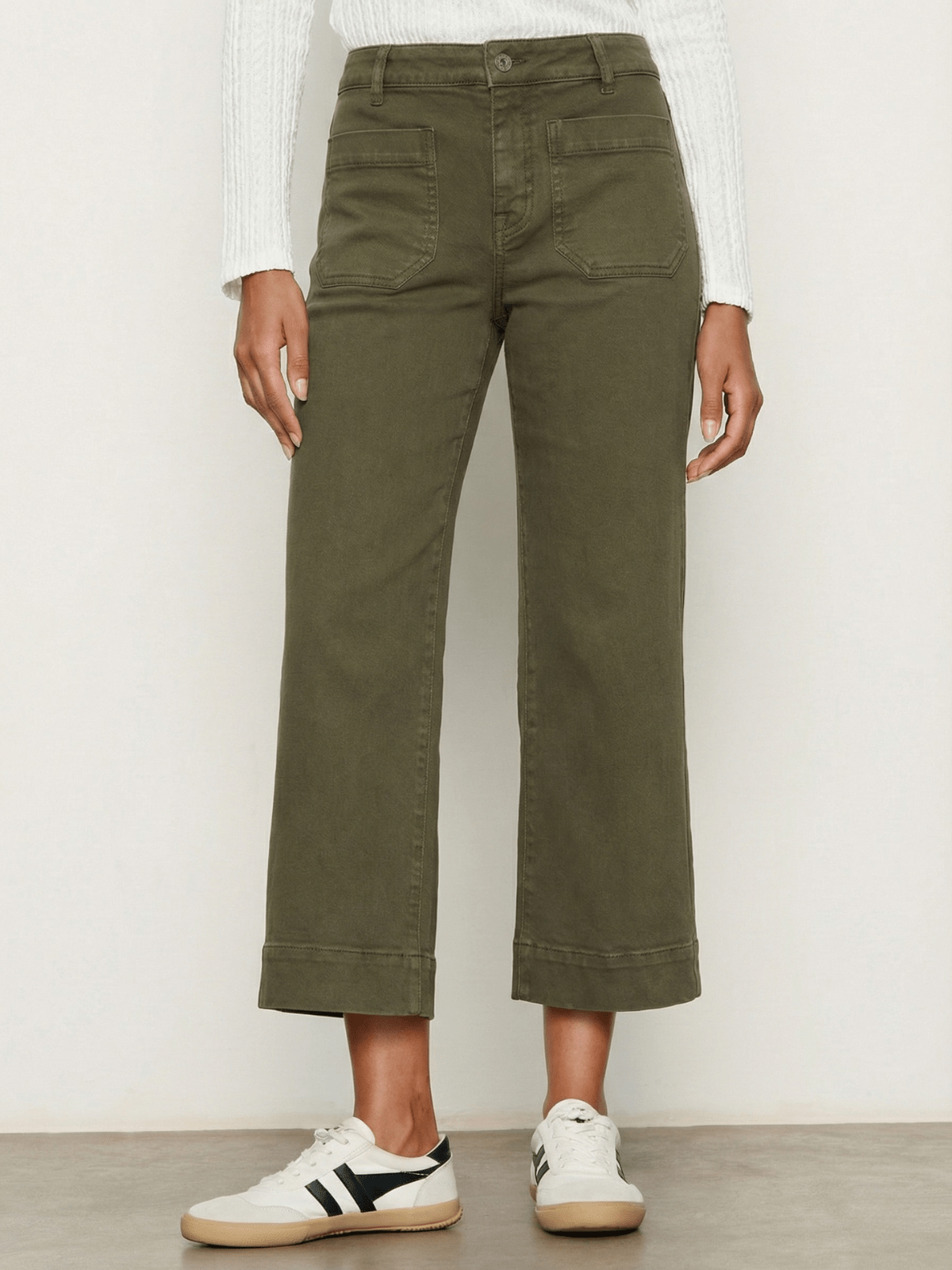 The Marine Jean Crop Covert Green Petite Sizing | Sanctuary Clothing