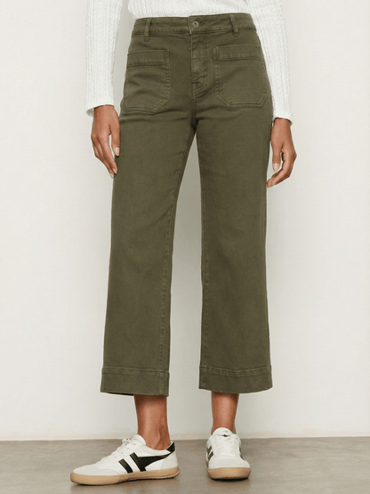 The Marine Jean Crop Covert Green Petite Sizing | Sanctuary Clothing