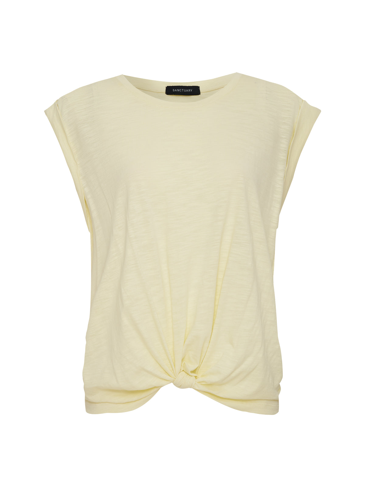 Knotted Muscle Tee Lemon Drop Petite Sizing | Sanctuary Clothing