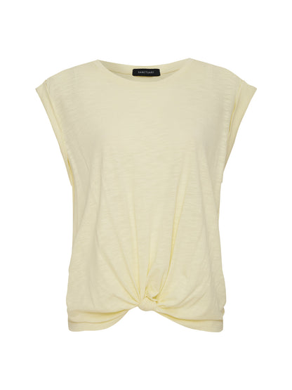 Knotted Muscle Tee Lemon Drop Petite Sizing | Sanctuary Clothing